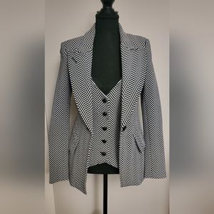 Smythe blazer and vest set - geometric print